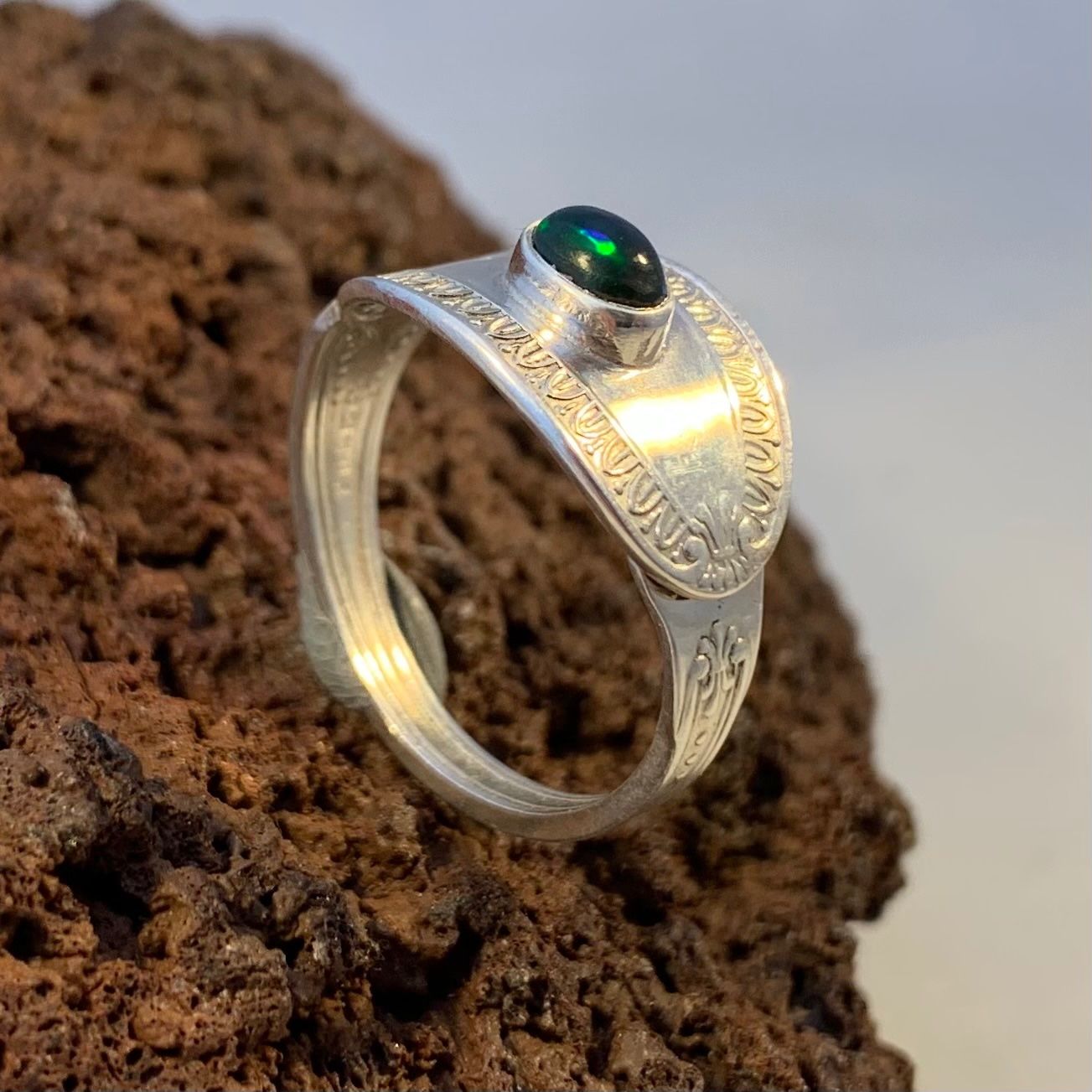 Anelli: Silberring Espresso con nero Opale Gr.58 – Nuovo (secondo la descrizione) da Thun venduto da Svonskj 2