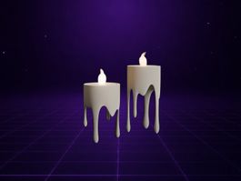 Schwebende Tropfkerze – LED Teelichthalter