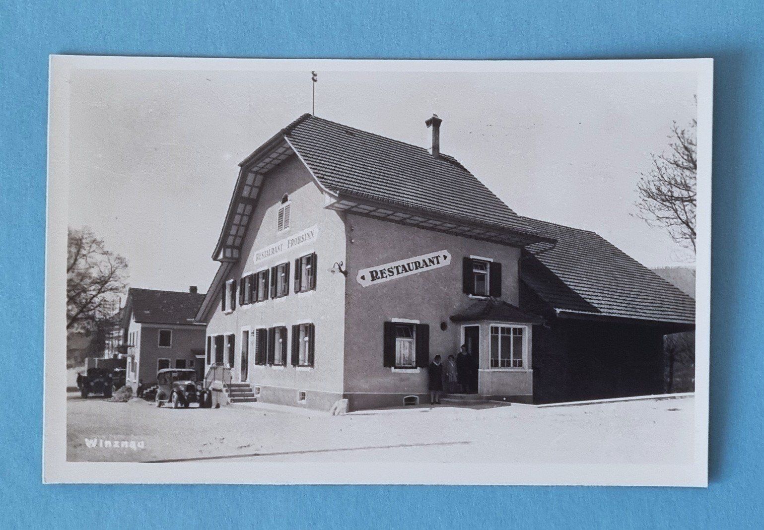 Ansichtskarten: Winznau (SO) - Olten - Restaurant Frohsinn - Oldtimer – Gebraucht aus Rothrist von RROENK