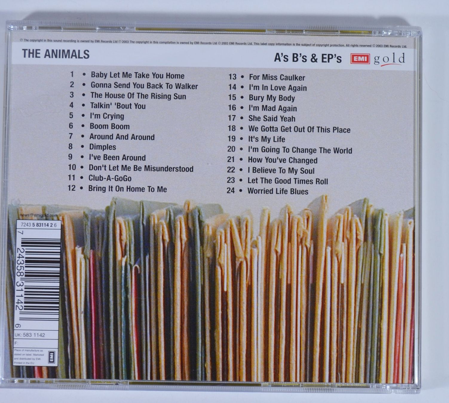 CD: CD: THE ANIMALS - A's, B's & EP's – Nuovo (secondo la descrizione) da Frenkendorf venduto da Yard-Sale-2000 1