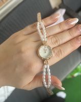 NEU: Elegante Damenuhr mit Perlenarmband - Vintage Style!