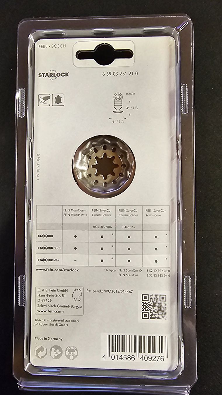 Fein Sägen: Fein Starlock Multimesser Teppich, PVC,  Bitumen, Dachpappe – Neu und originalverpackt aus Jegenstorf von Bracher_Shop 3