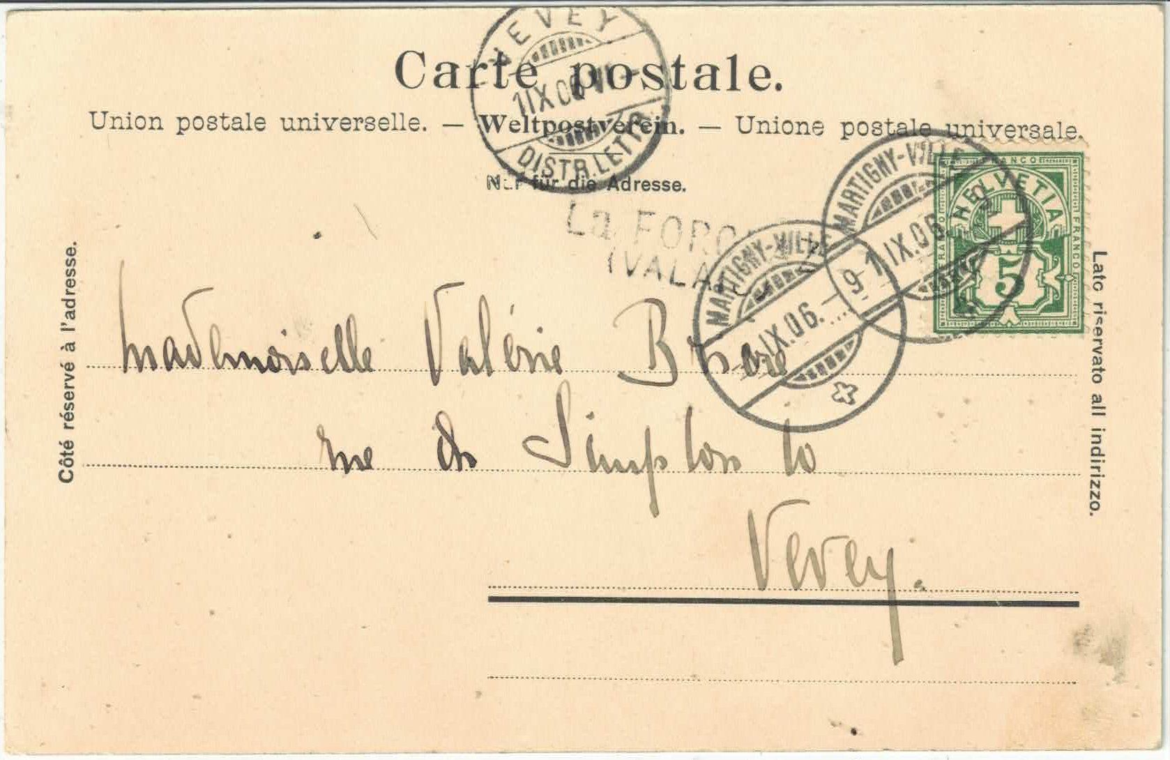 Cartoline postali: Tunnel de la Tete-Noire – Usato da Ettingen venduto da Kartenplanet 1