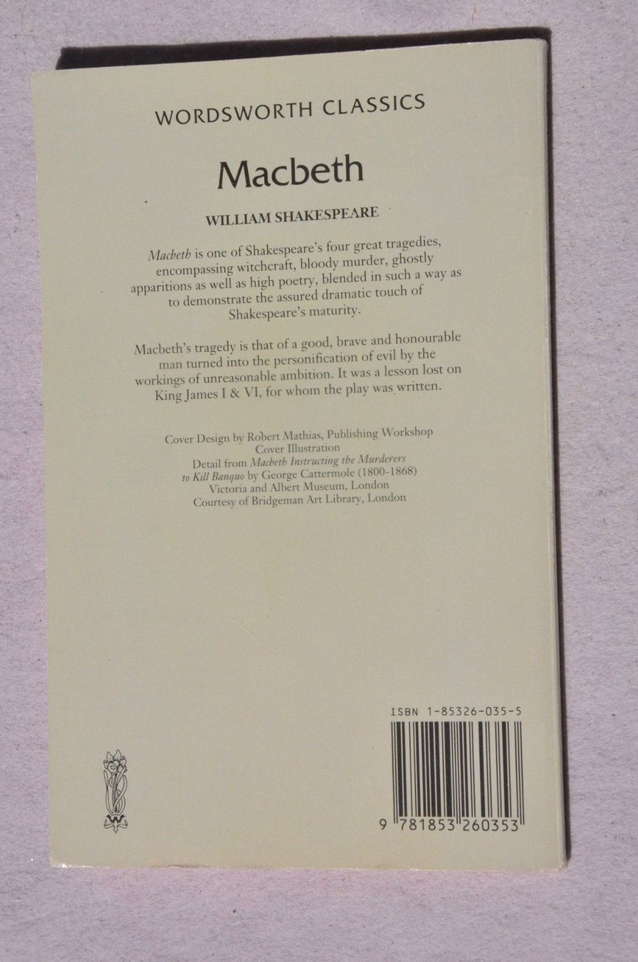 Bücher: Macbeth - William Shakespeare - Wordsworth classic – Gebraucht aus Fully von Minouchka 2