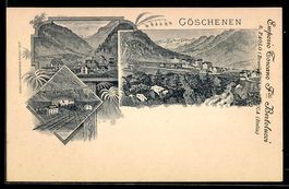 Litho Göschenen, Gotthard-Tunnel, Ortsa