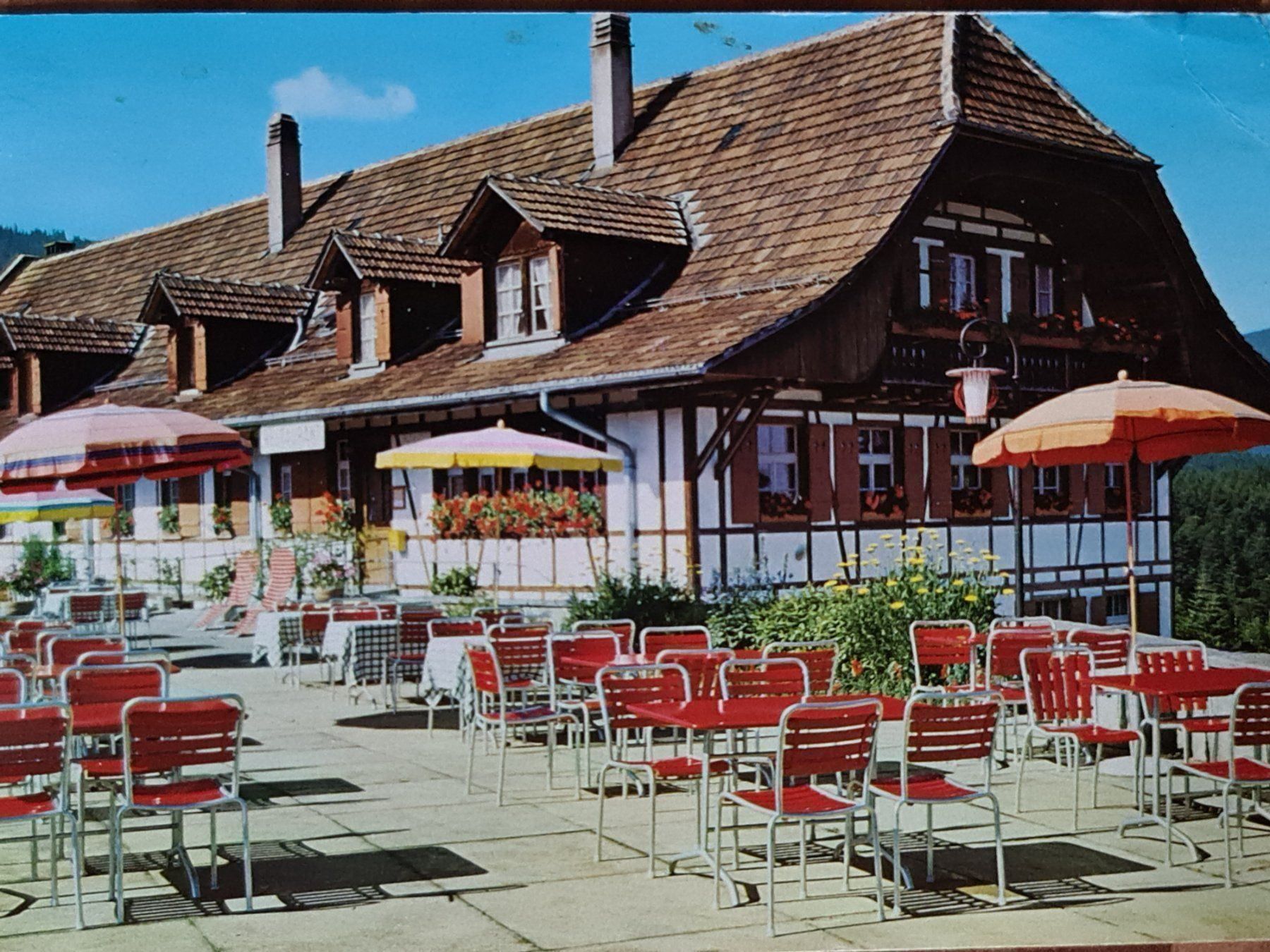 Cartoline postali: Ansichtskarte Restaurant Guenigelbad 1973 – Usato da Dintikon venduto da Vexi
