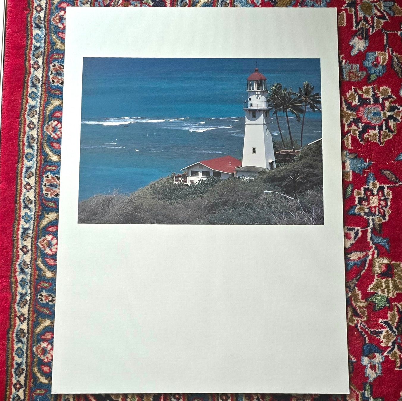 Grafiken & Lithographien: Edle Offset-Lithografie "Diamant Head Lighthouse, Hawai" – Gebraucht aus Reinach BL von Pendling