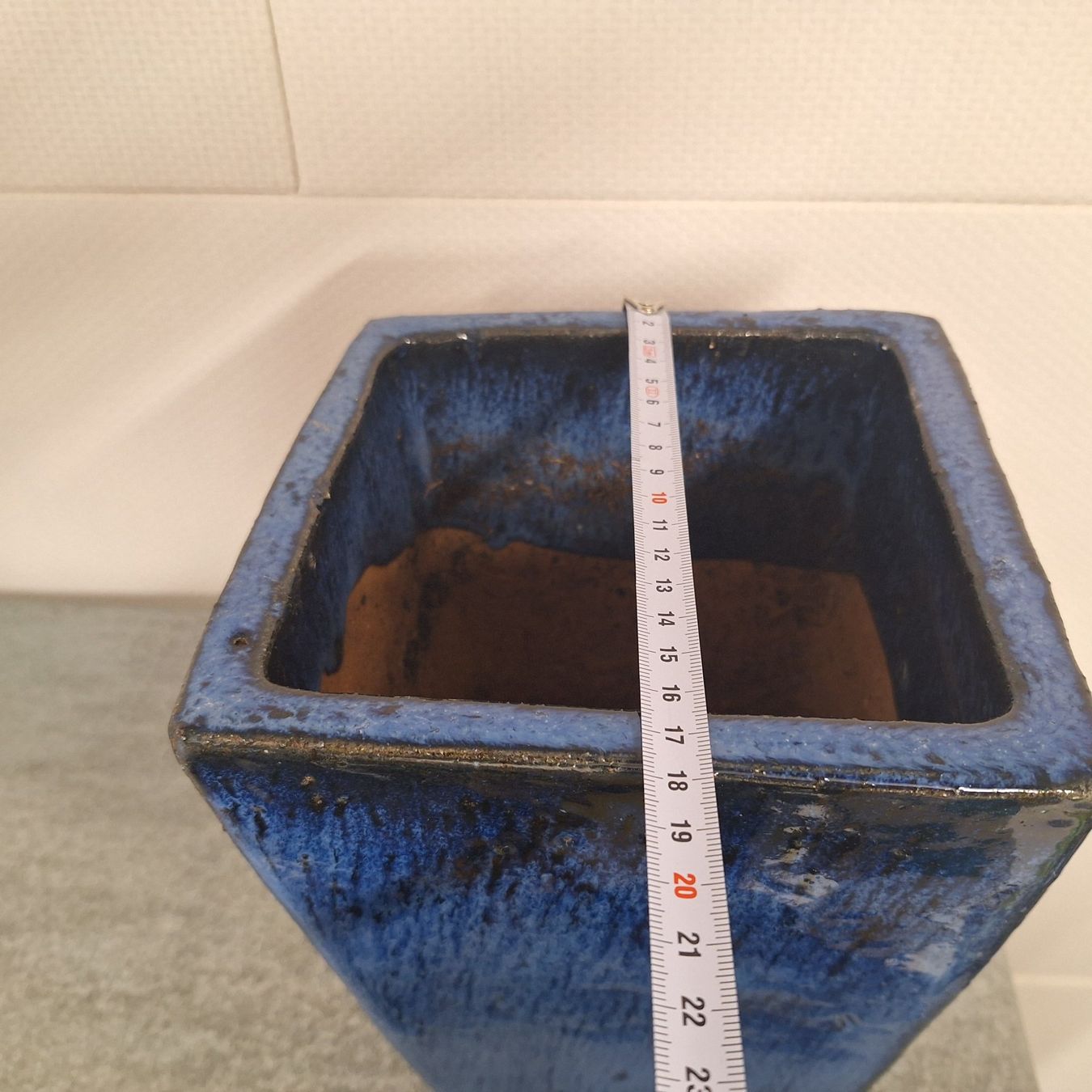Vasi per fiori: Blumentopf; Übertopf; Keramiktopf, Topf blau – Usato da Spreitenbach venduto da misi.m 6