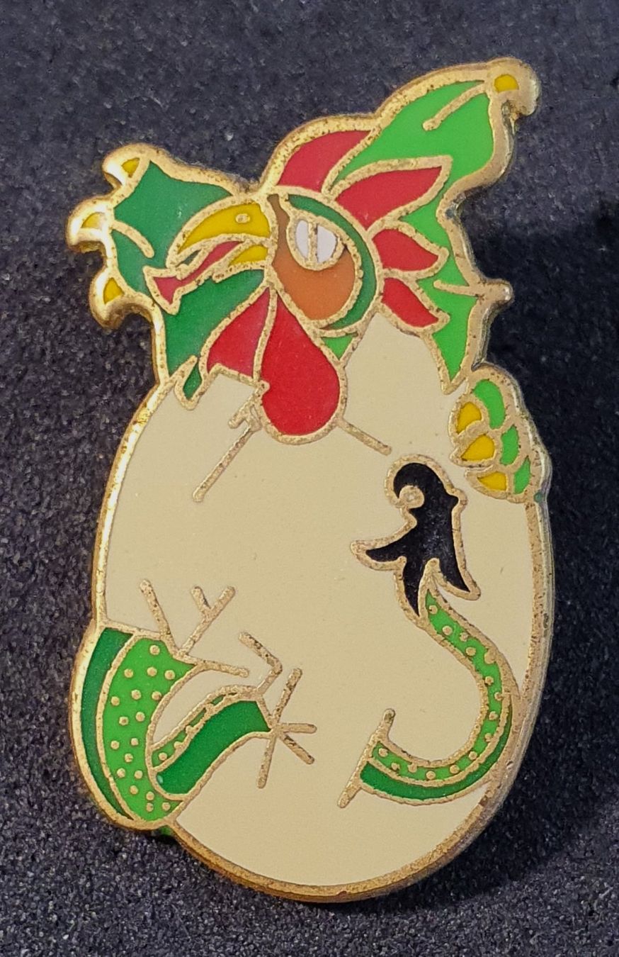 Placchette & Badge: CC094 - Pin Basel Basilisk aus dem Ei / Baslerstab – Usato da Reinach BL venduto da Boston-Verkauf
