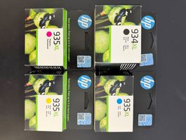 HP 935XL Tintenpatronen, 4 Farben, neu & original,