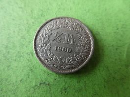 Schweiz 1960, 1/2 Franken - Silber