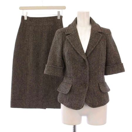 Tailleur jupe veste CELINE laine et soie Taille 34 