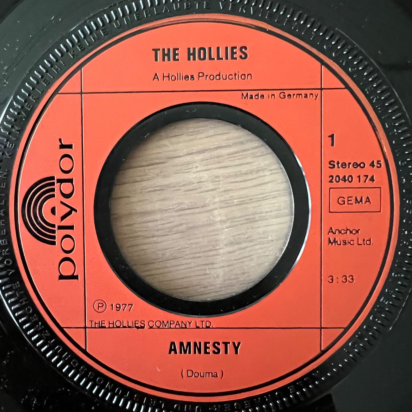 Dischi in vinile: Hollies - Amnesty / 1. D-Press. 1977 – Usato da Gais venduto da soundcave57 2
