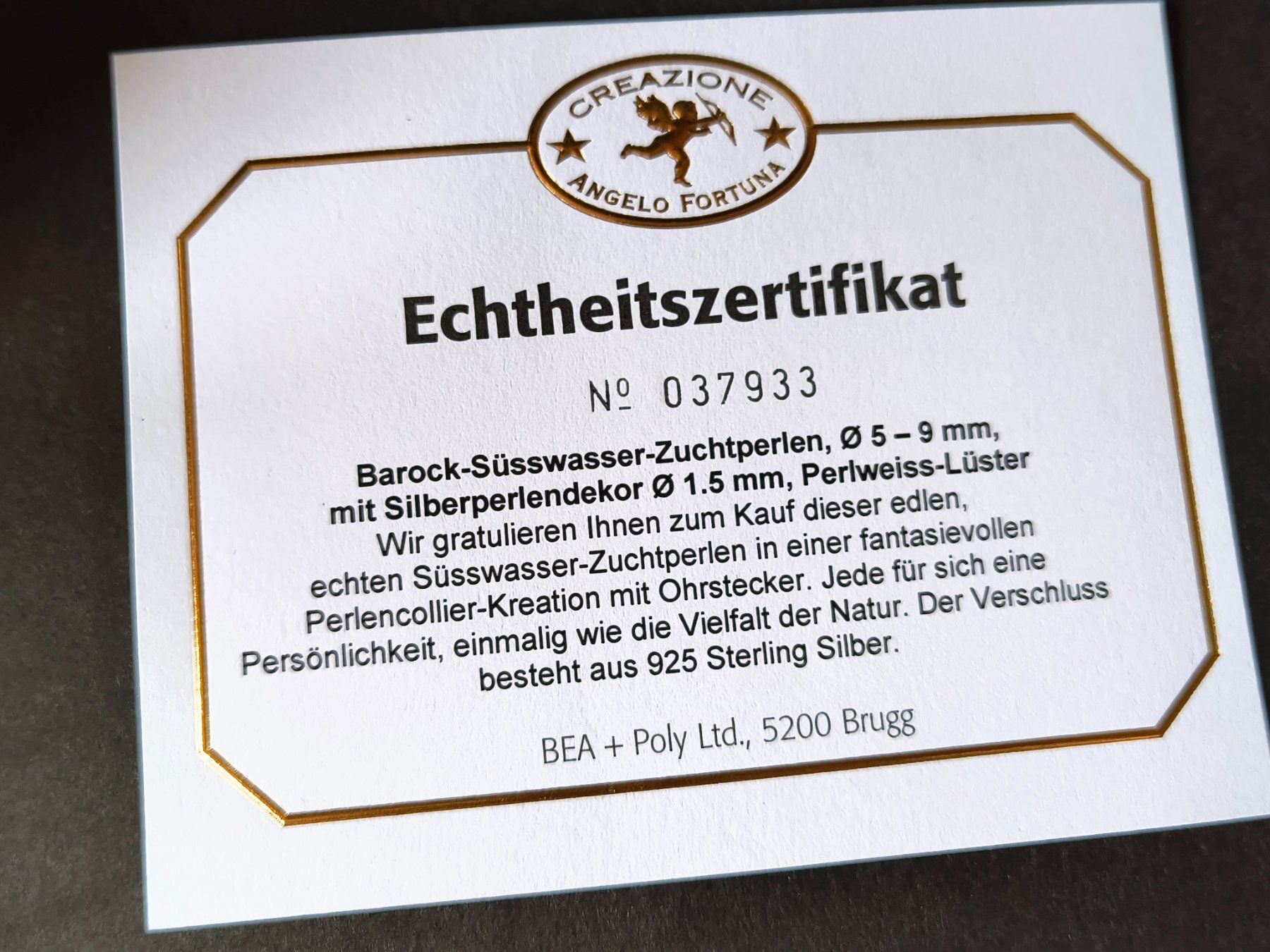 Catenine: Echte Perlenkette mit Ohrringen + zertifikat – Usato da Neuhausen am Rheinfall venduto da VALAMA 5