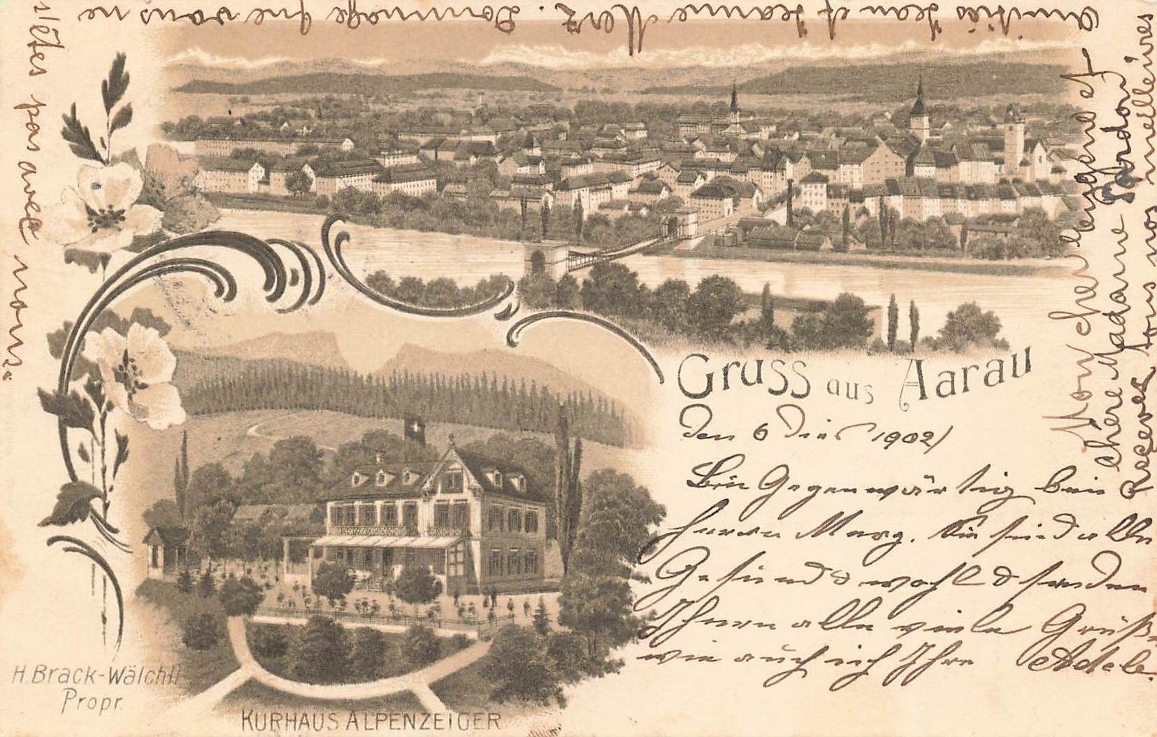 Cartoline postali: Gruss aus Aarau Litho – Usato da Biasca venduto da Blenio71