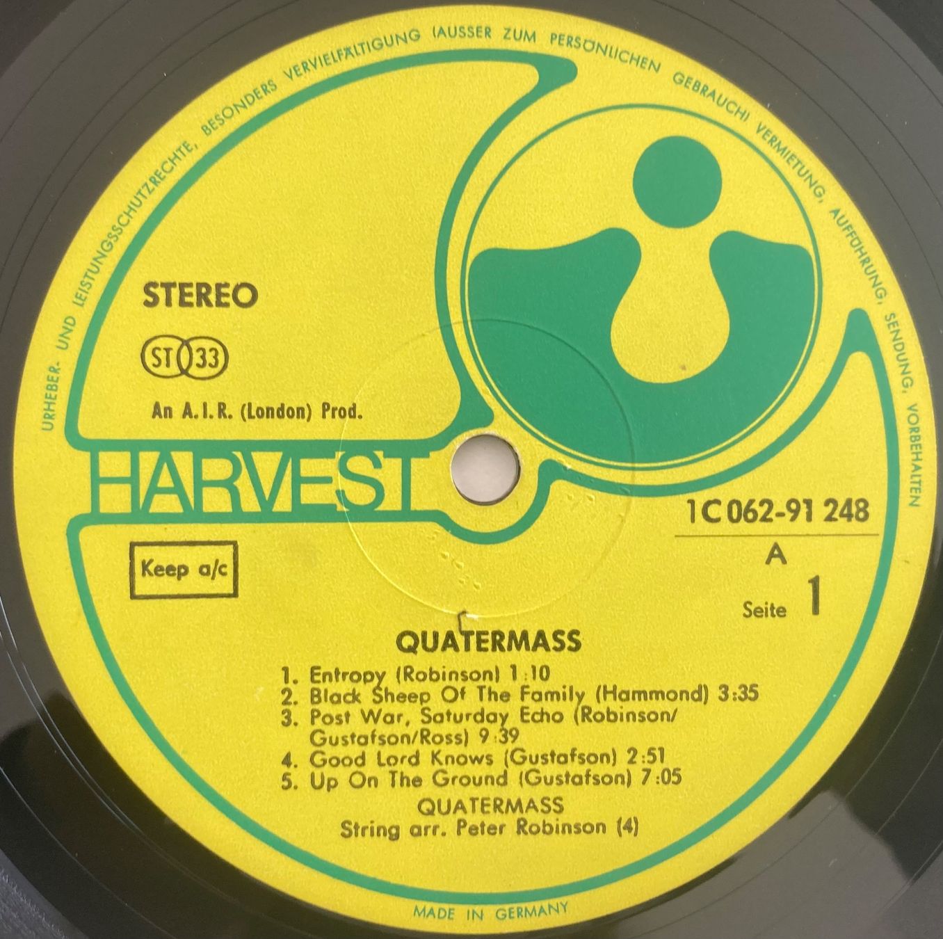 Dischi in vinile: QUATERMASS - QUATERMASS – Usato da Poliez-Pittet venduto da Newtown-Records 2