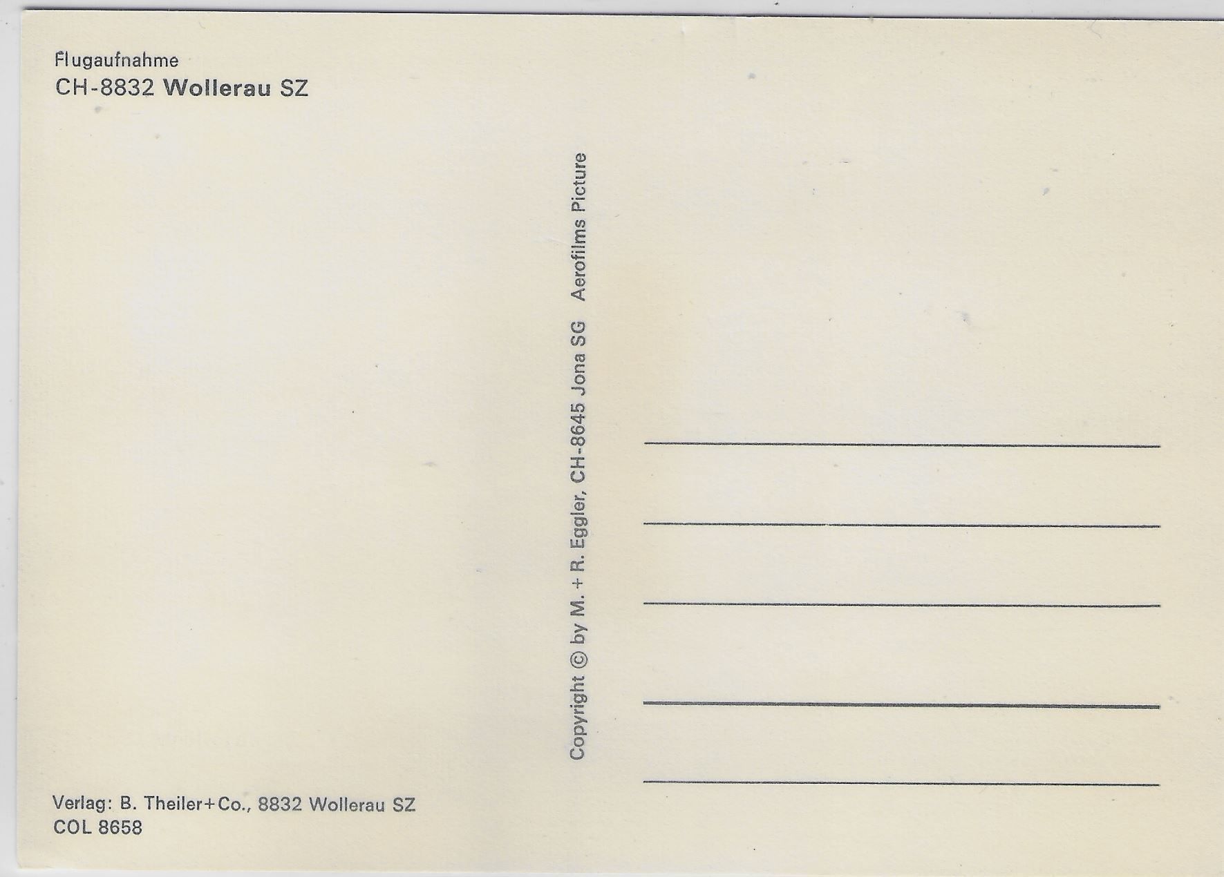 Cartoline postali: Flugaufnahme Wollerau SZ – Antico da Ettingen venduto da Kartenplanet 1