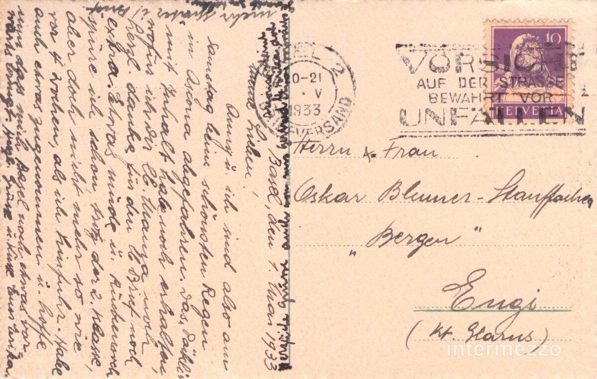 Cartoline postali: Arlesheim BL // 1933 Schloss Birseck // Sommer – Usato da Basel venduto da intermezzo12 1