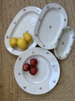 Plats ovales en porcelaine à fleurs 4 pcs.