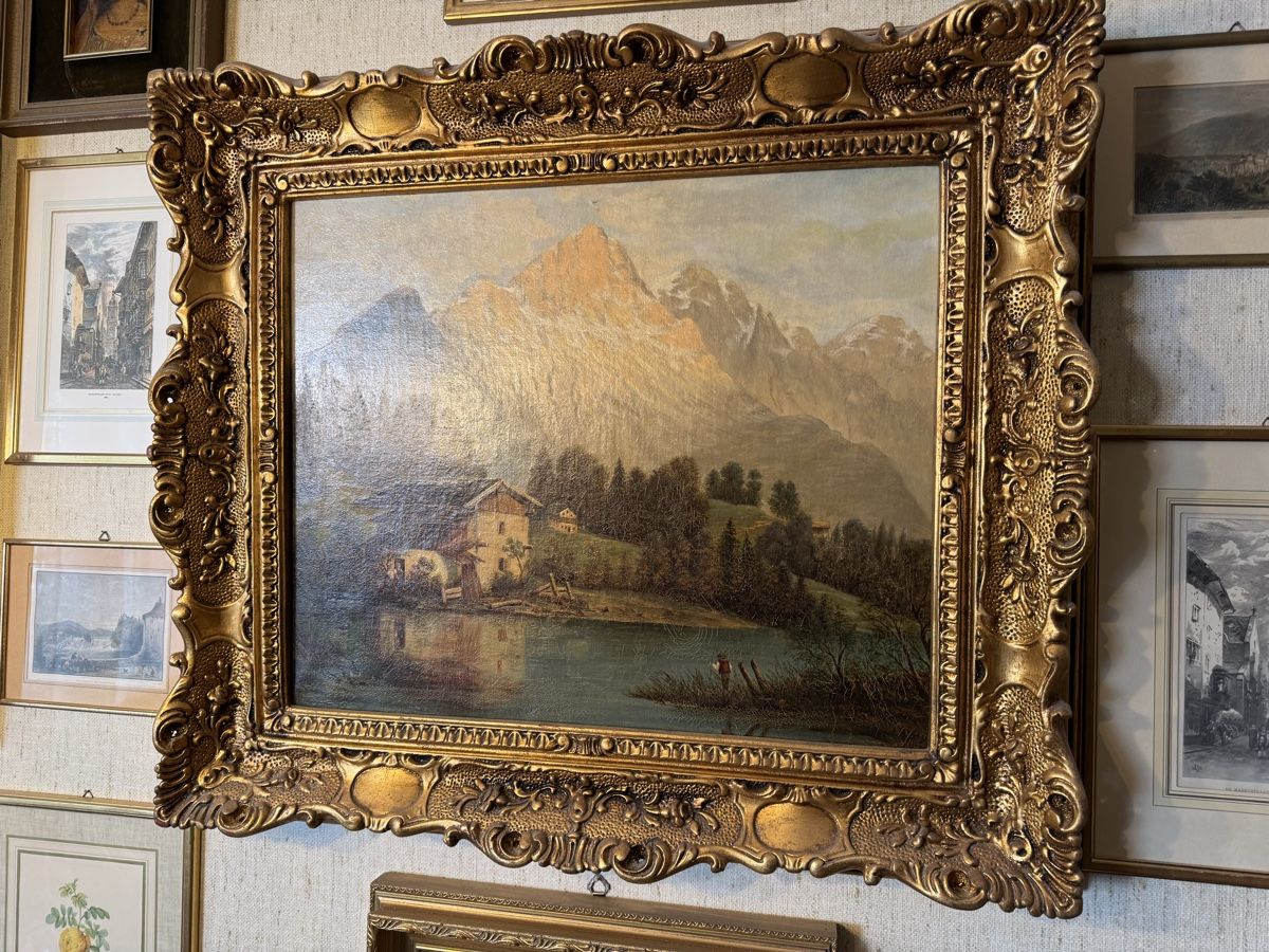 Tableaux: Antikes Gemälde Berg und See – D'occasion à Tübach par Tijera 1