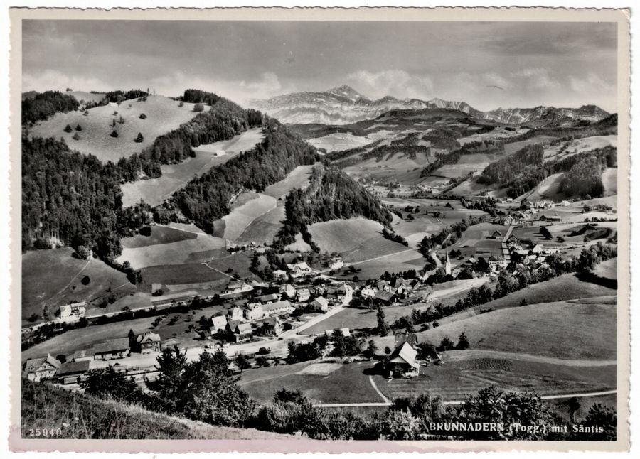 Cartoline postali: Brunnadern, um 1945 – Usato da Frauenfeld venduto da POML