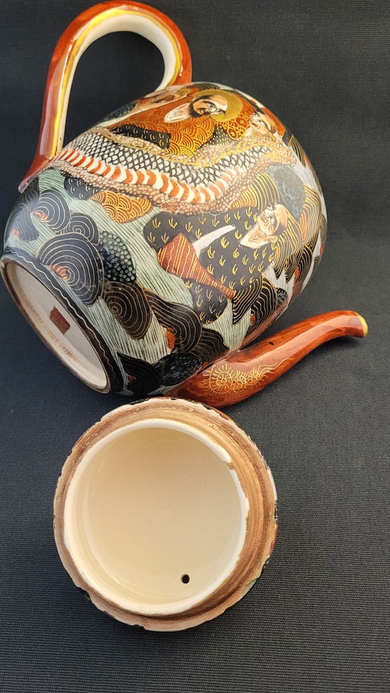 Teiere: Satsuma-Teekanne, handbemalt Japan – Usato da Basel venduto da spinne02 8