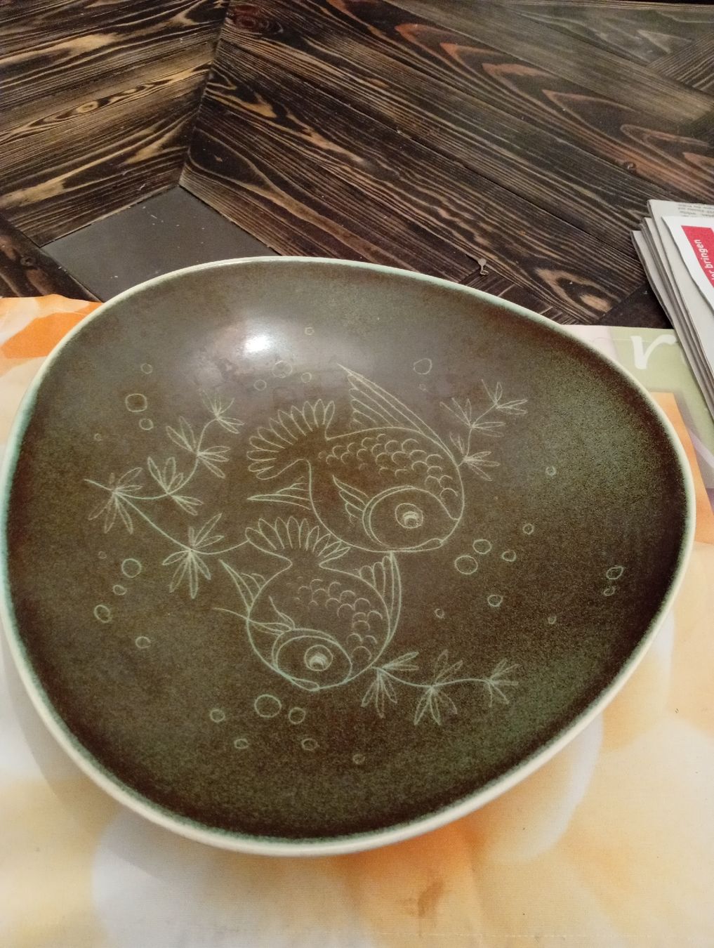 Piatti: Ziegler Keramik Vintage Deco Teller. – Usato da Engelburg venduto da CH.Me