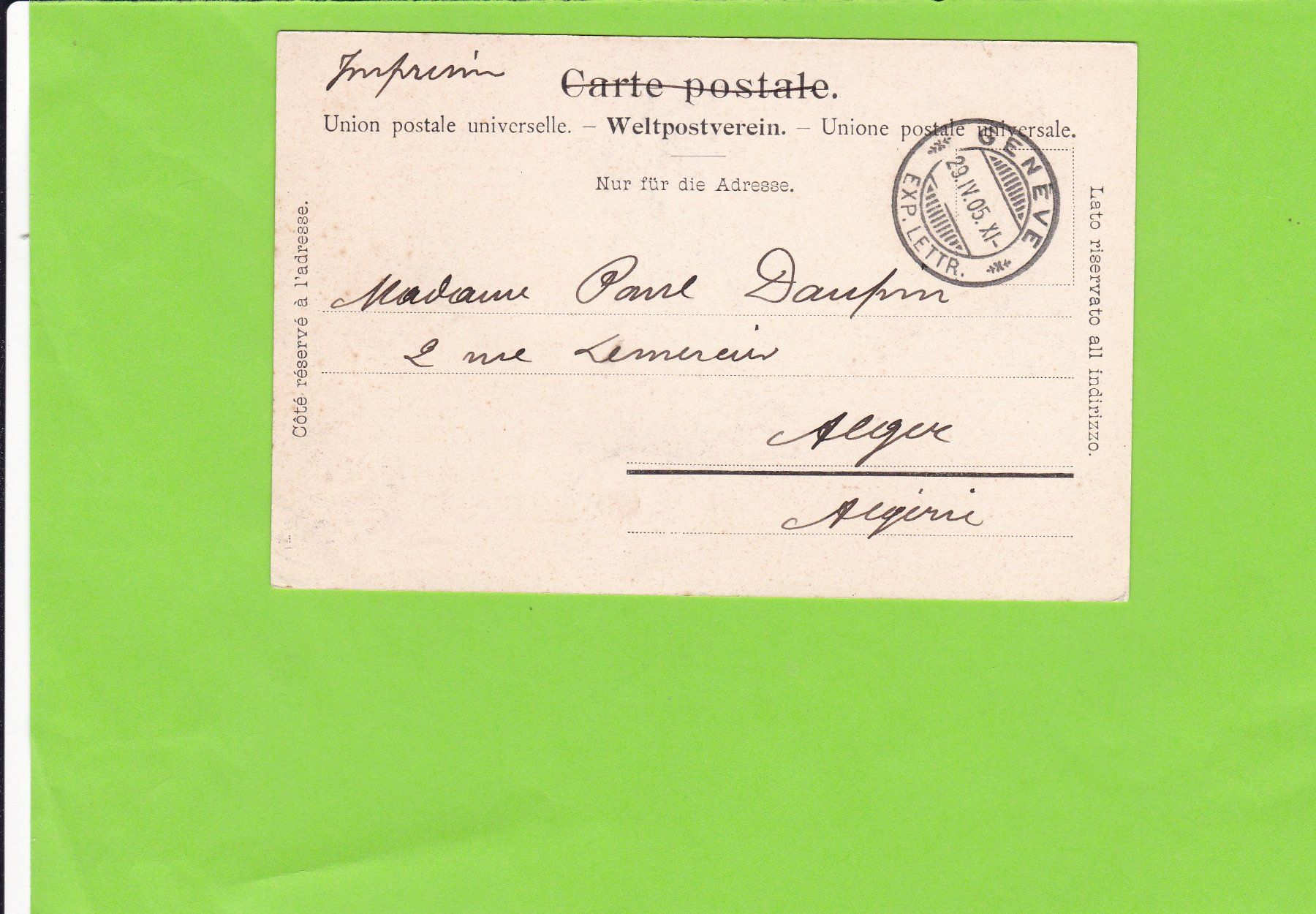 Cartoline postali: Rhonegletscher mit Hotel---1905 – Usato da St. Peterzell venduto da neckertal 1