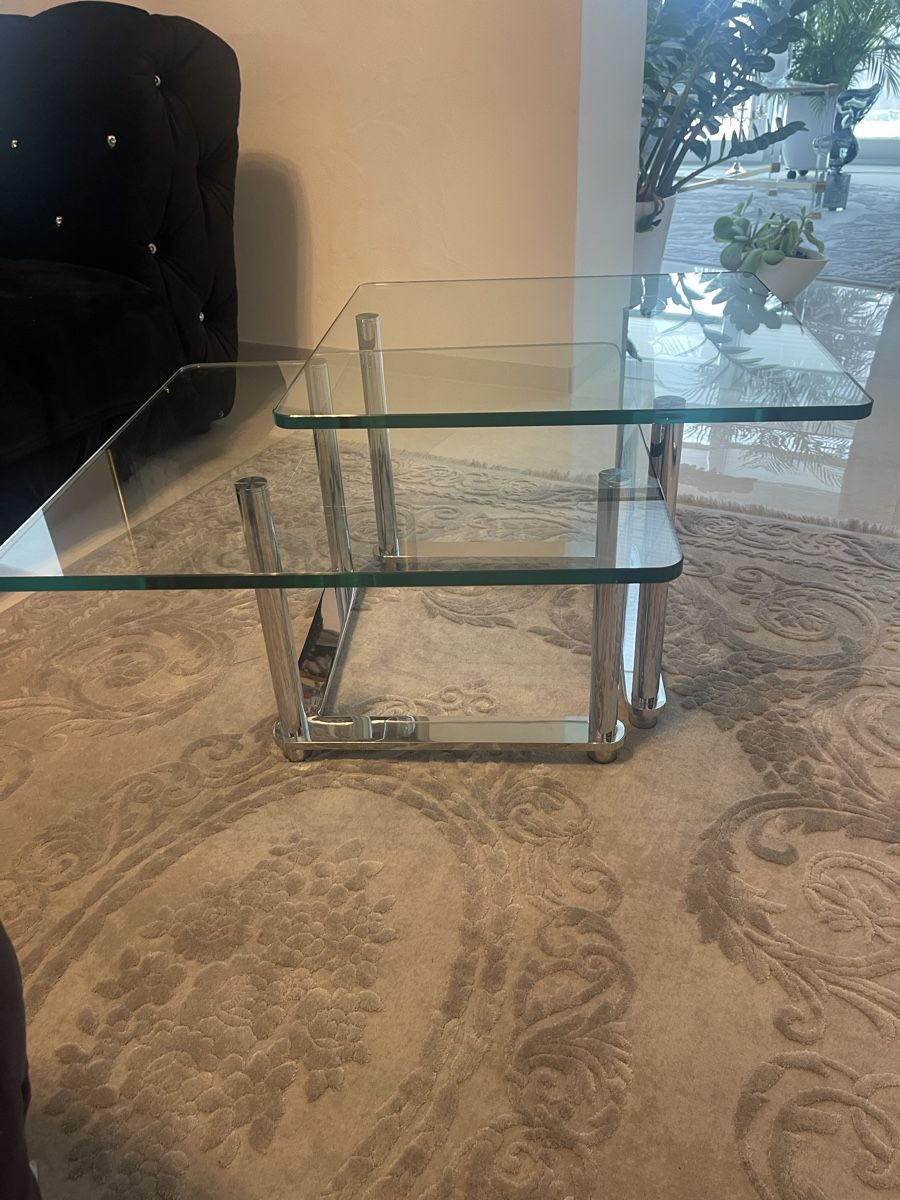 Tavoli: Couchtisch Glas Metall Beistelltisch Set – Usato da Weisslingen venduto da Spiegelbild0 4