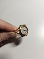 Ringuhr 50er Jahre vergoldet "Jenny" Swiss Made Handaufzug