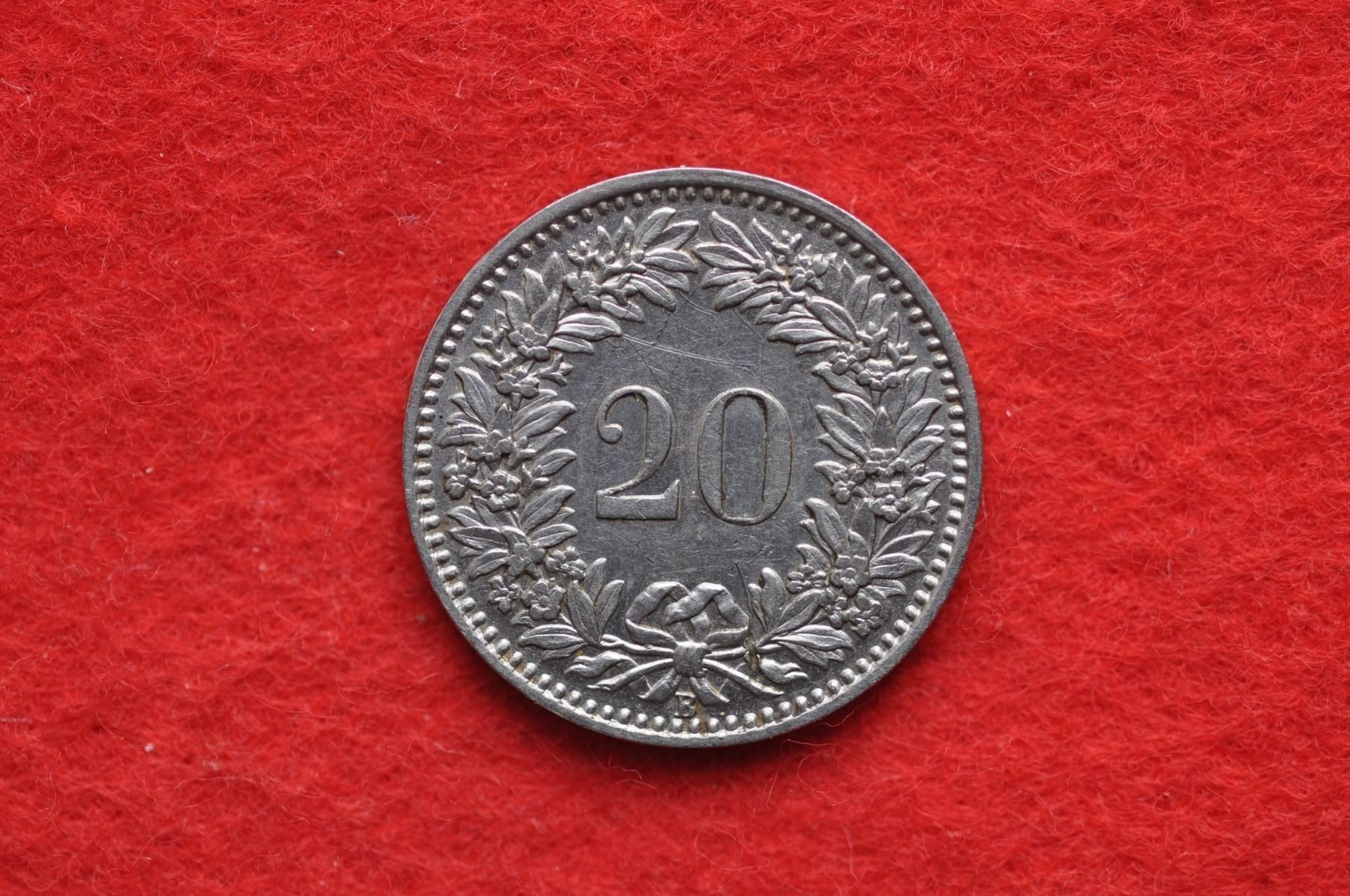 Alle Münzen: 20 rappen 1931 – Gebraucht aus Laupen BE von Gufi57 1