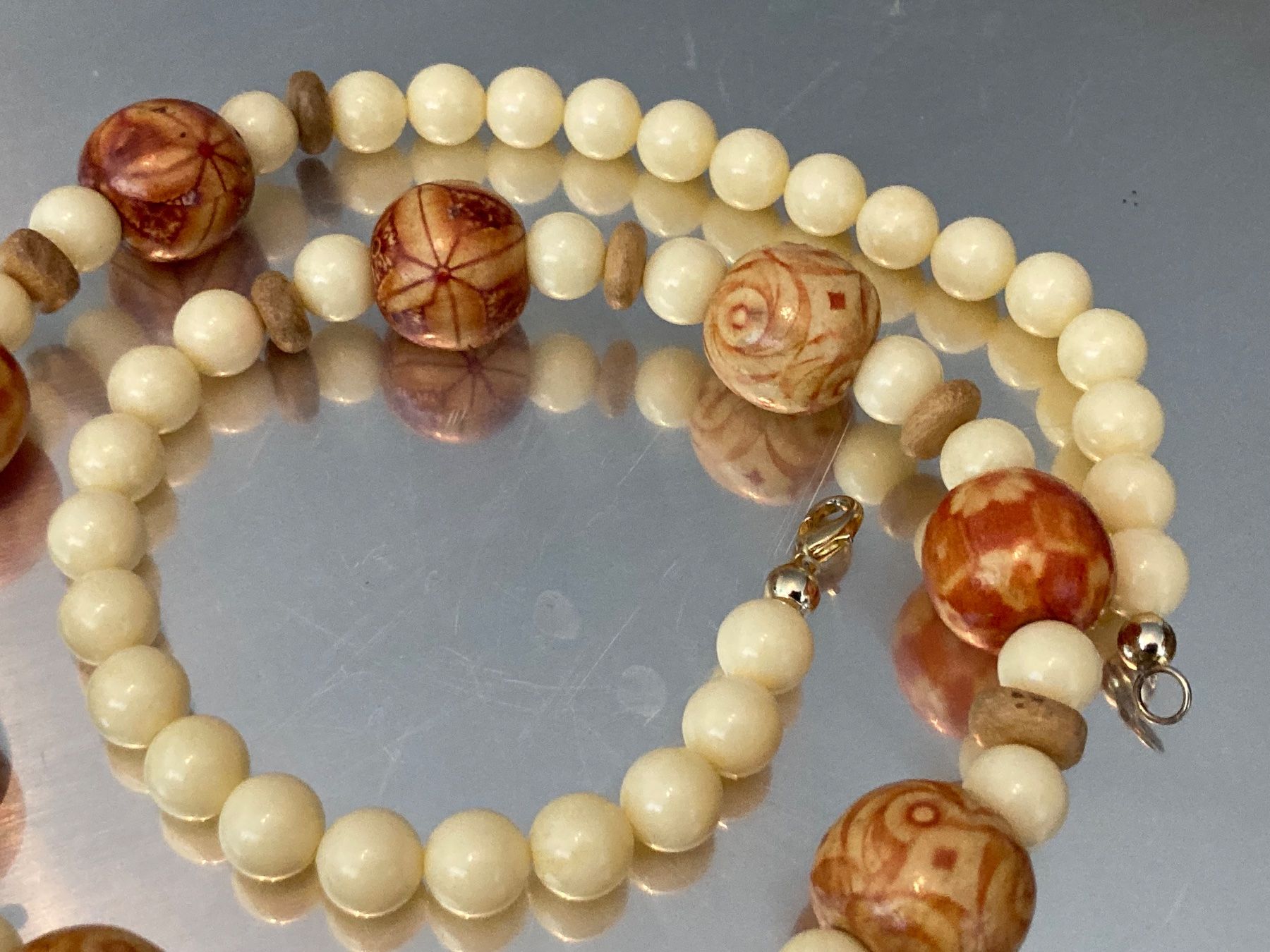 Catenine: Collier vintage en bois – Usato da Marly venduto da Antigona71 3