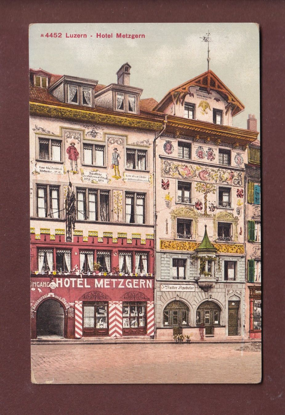 Cartoline postali: LUZERN - Hotel Metzgern – Usato da Pully venduto da nicecards