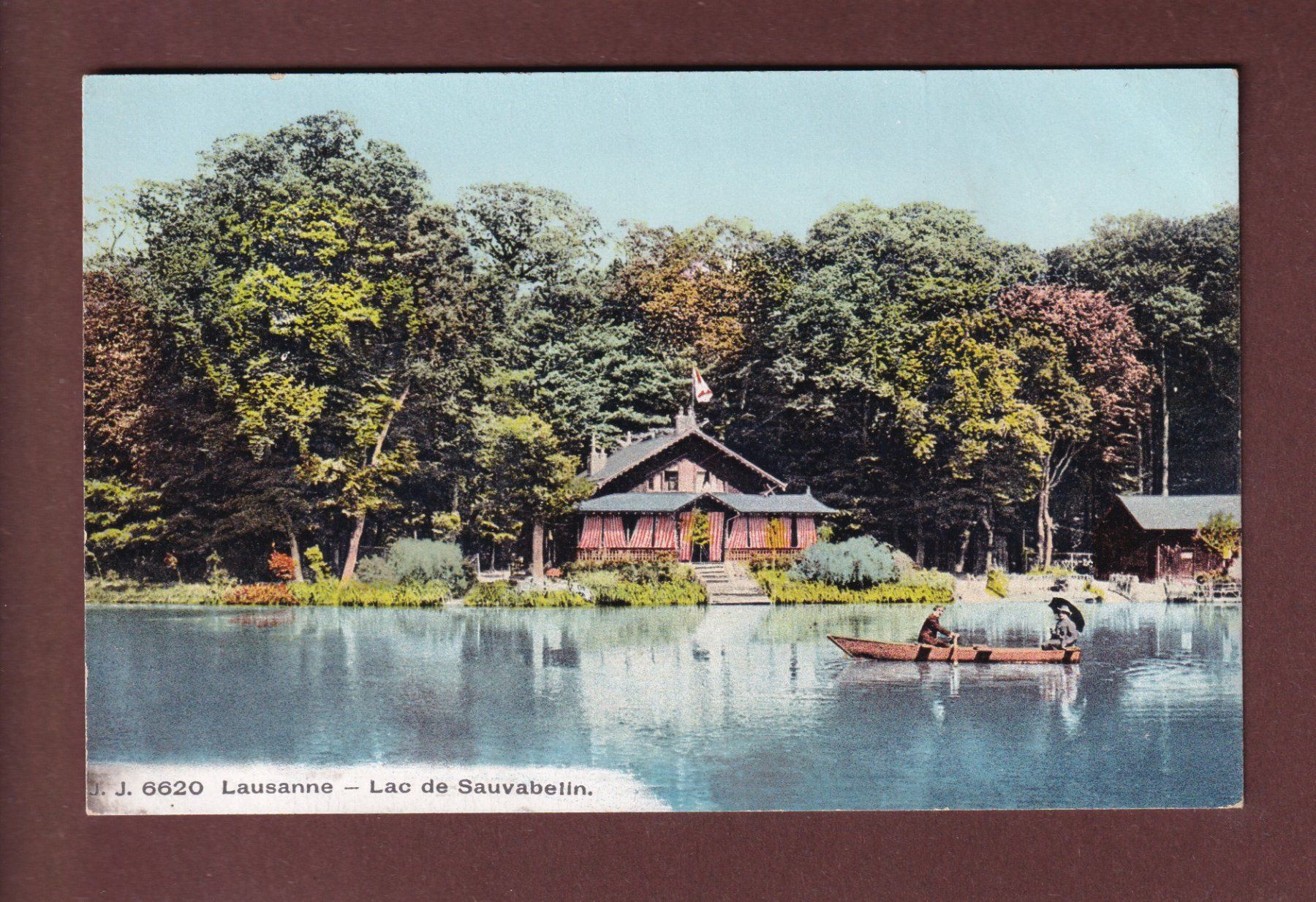Ansichtskarten: LAUSANNE - Lac de Sauvabelin – Gebraucht aus Pully von nicecards