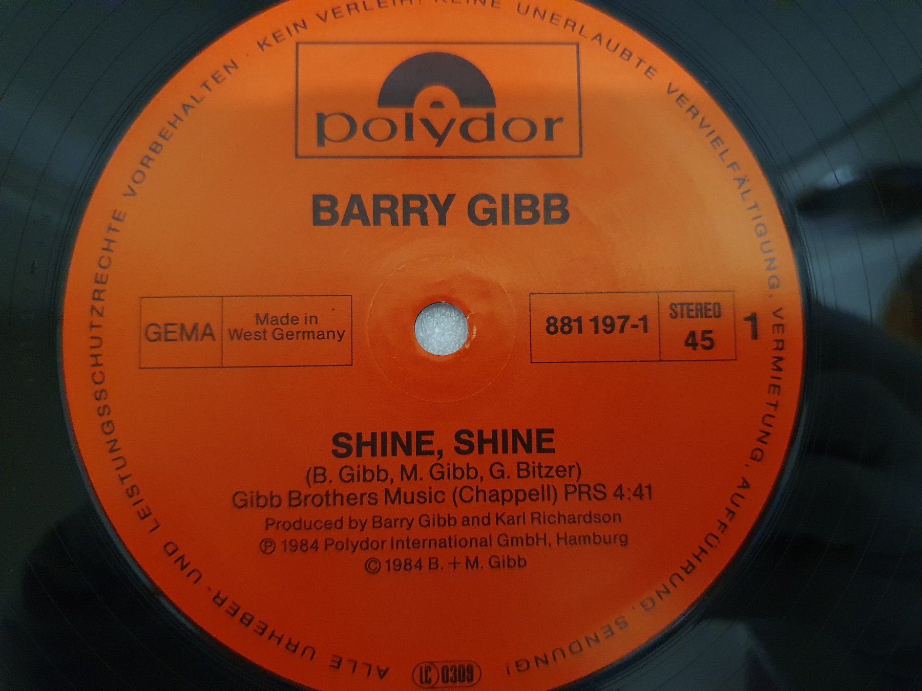 Dischi in vinile: Barry Gibb – Shine, Shine – Usato da Uster venduto da Vinyl-Leidenschaft 6