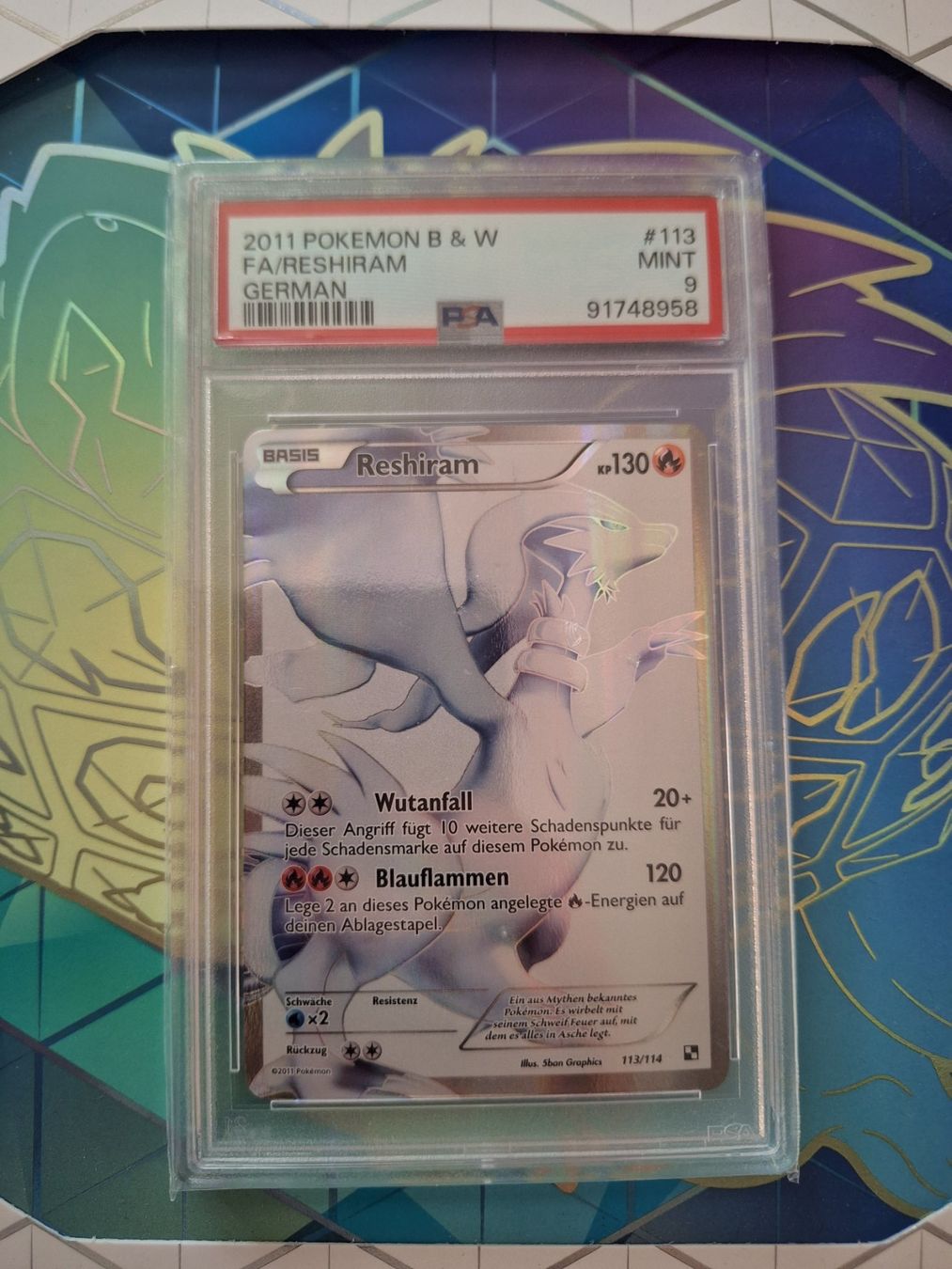 Pokémon Carte collezionabili: Reshiram Full Art - Schwarz Weiss 2011 - PSA 9 – Nuovo (secondo la descrizione) da Altstätten SG venduto da sulim