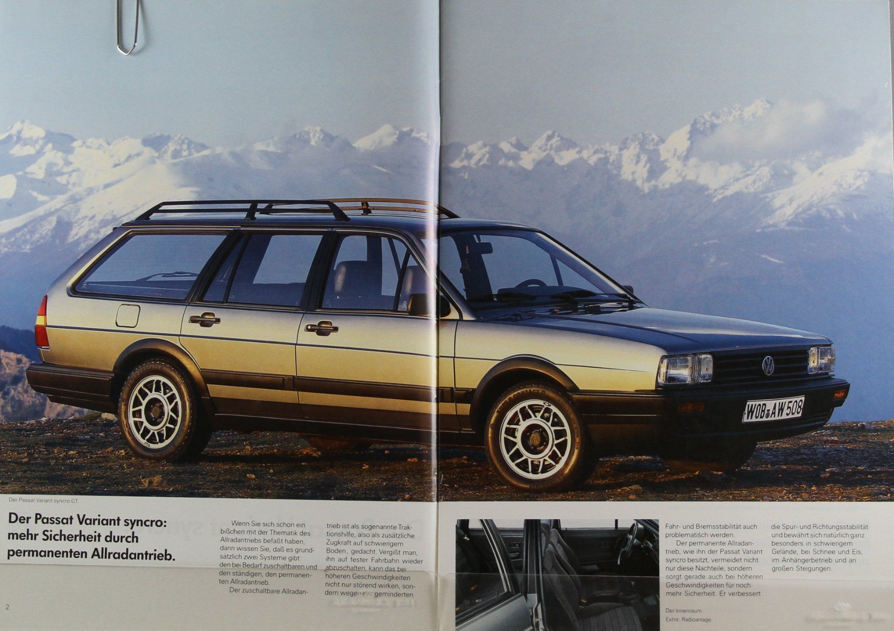 VW Documenti: PROSPEKT & PL | VW PASSAT VARIANT SYNCRO / B2 | AB 01.1987 – Usato da Unterägeri venduto da GIGOLOLIT 4