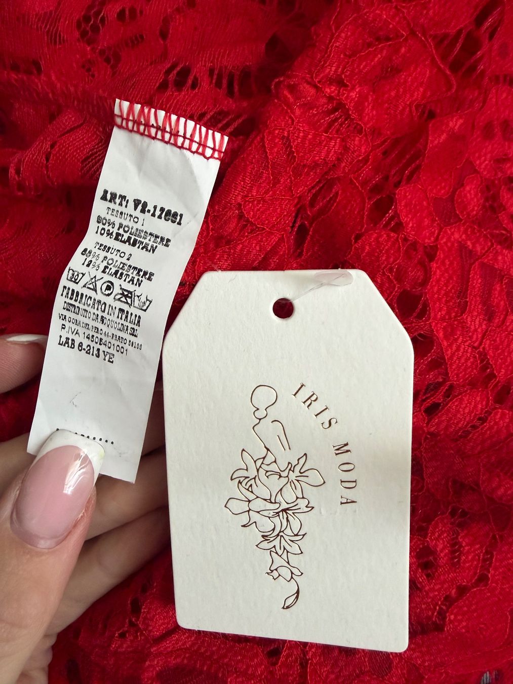 Kleider: ROTES SPITZEN-ZWEITEILER-SET IRIS MODA ONE SIZE – Neu (gemäss Beschreibung) aus Arch von ellaisa84 2