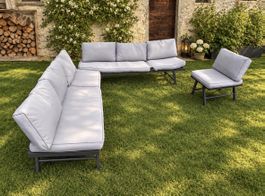 Gartenlounge multifunktional anthrazit