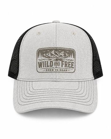 Design Trucker Cap "Wild & Free" Born to Roam