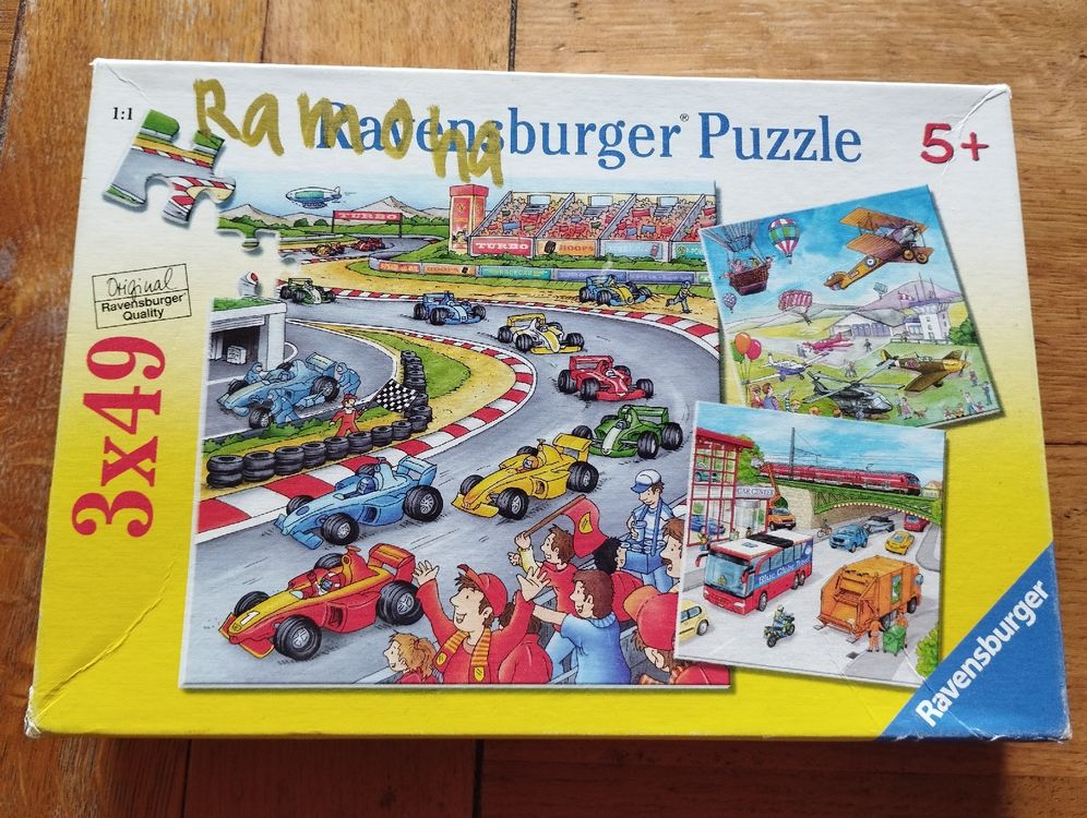 Ravensburger Puzzle über Fahrzeuge, 3x49 Teile, ab 5 Jahre (Gebraucht ...