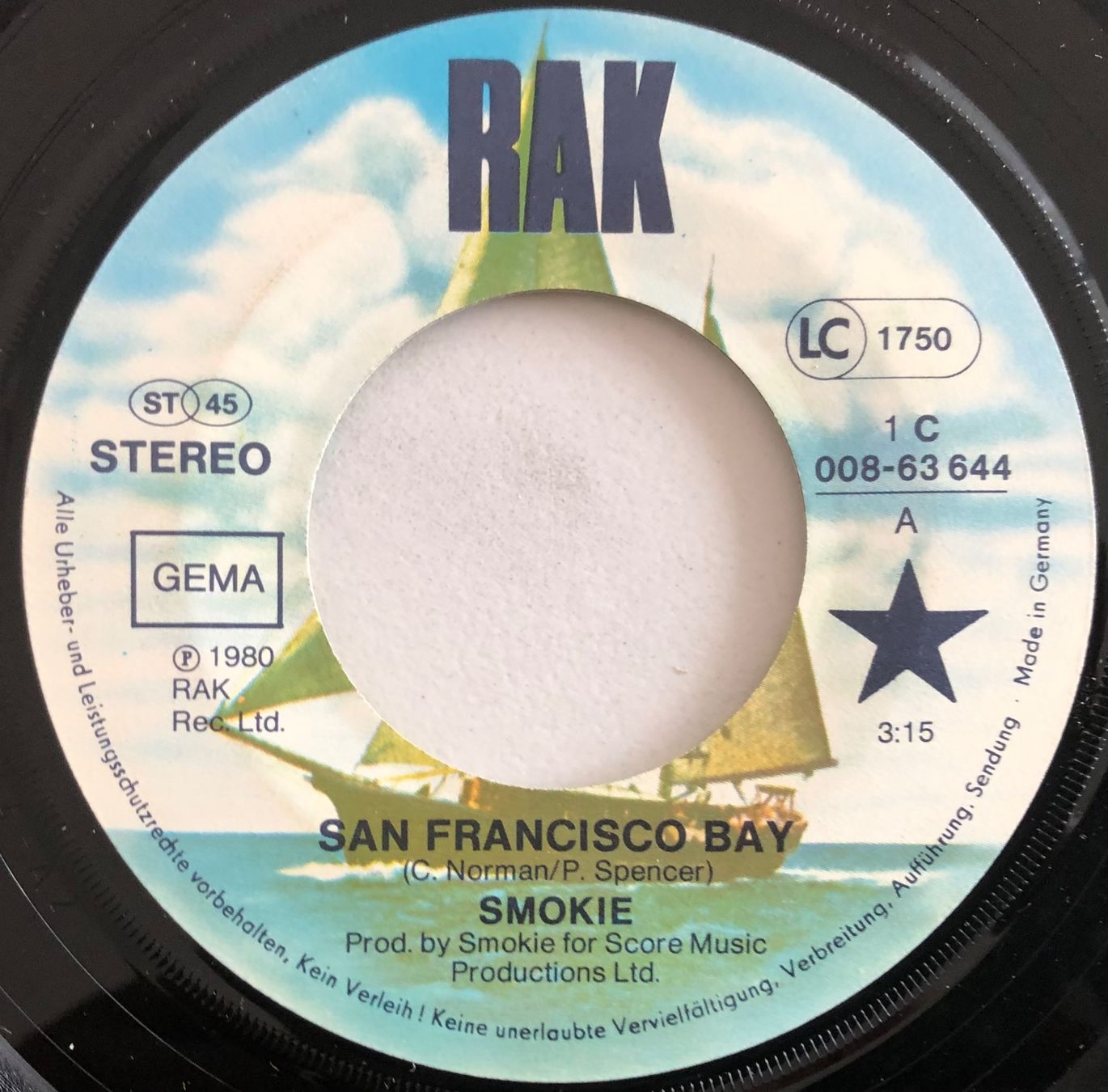 Schallplatten: SMOKIE - SAN FRANCISCO BAY – Gebraucht aus Poliez-Pittet von Newtown-Records 2