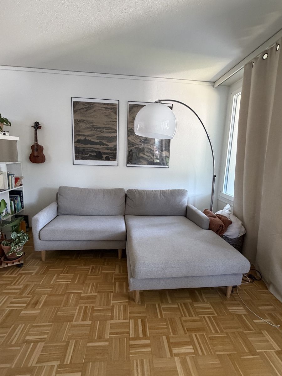 Sofas: Ecksofa / Sofa mit Chaiselongue von SOFACOMPANY, hellgrau – D'occasion à Bremgarten b. Bern par Sandy.s90