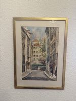 Tony Pittet – Original Watercolor "Geneva Old Town"