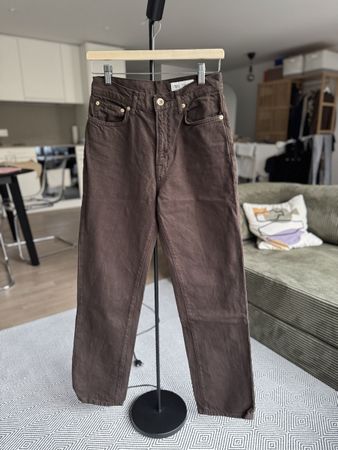 Zara brown straight leg jean