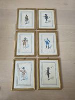 6 Tableaux Costumes Suisses – F. Boscovits jun. – Encadrés
