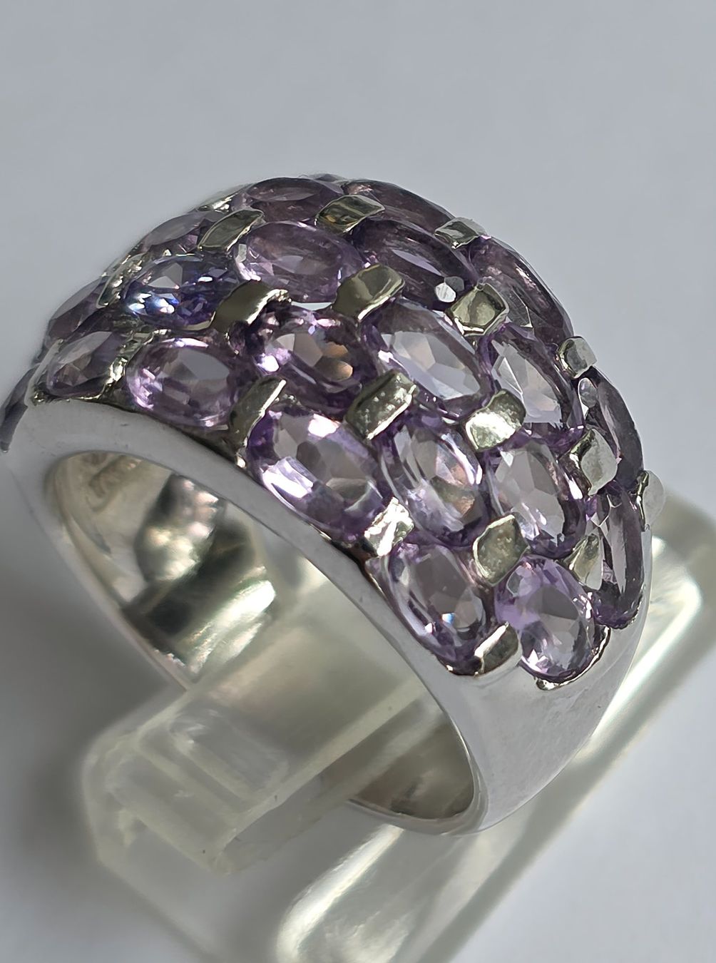 Anelli: Amethist Silber Fingerring – Nuovo e nell'imballaggio originale da Zürich venduto da adriben 6