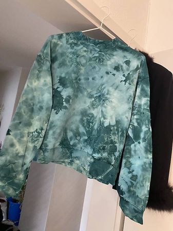 Pullover Sweater Batik Waldgrün dunkelgrün