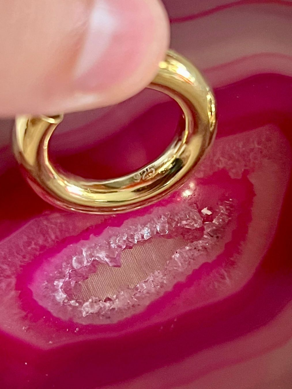 Orecchini pendenti & Orecchini a lobo: Créoles en argent doré - tampon 925 – Nuovo e nell'imballaggio originale da Thônex venduto da Swiss-Jewels 6