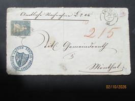 23A/23A3 BRIEFVORDERSEITE, 31.3.1855, LENZBURG